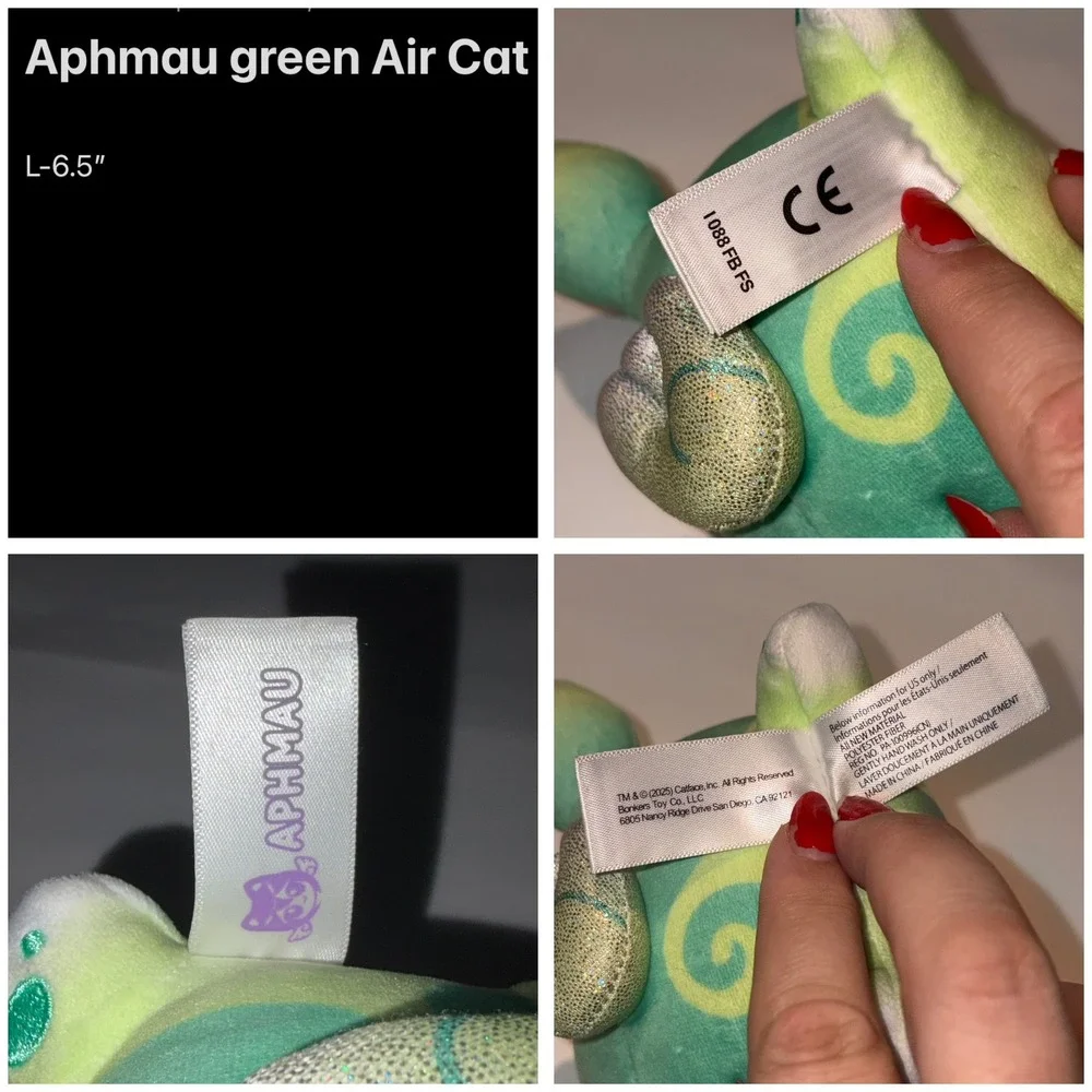Aphmau Air Cat MeeMeow Kawaii Mint Green Wings Plush 6.5